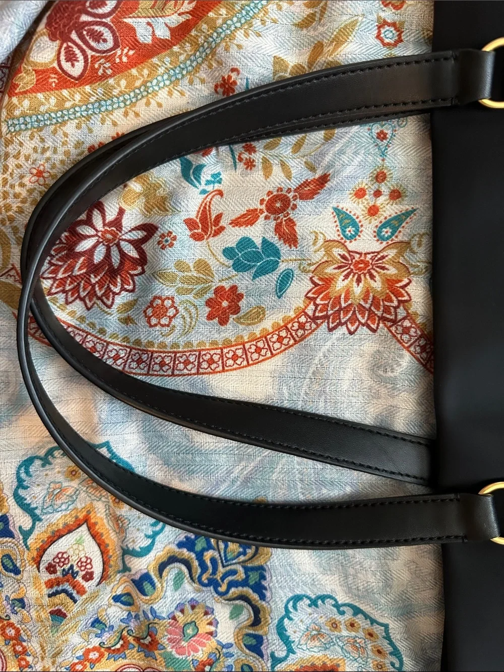 Tory Burch Black Nylon Tote with Logo Detail